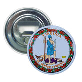 Bottle Opener - Magnet - State Seal Virginia - USA