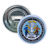 Bottle Opener - Magnet - State Seal Wyoming - USA