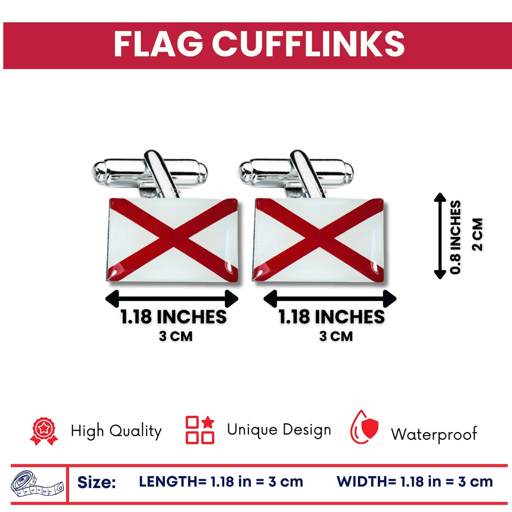 Cufflinks - State Flag - Alabama - USA