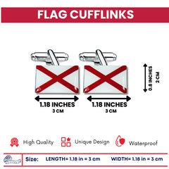 Cufflinks - State Flag - Alabama - USA