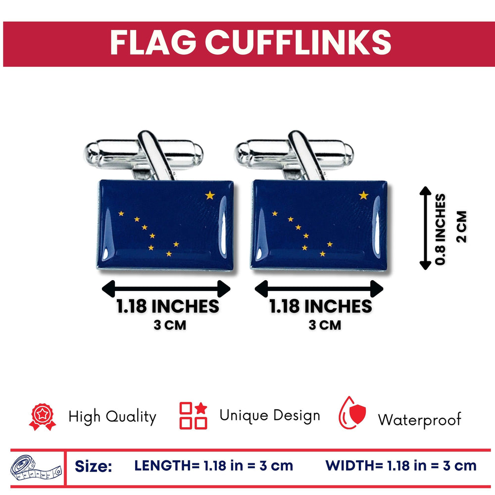Cufflinks - State Flag - Alaska - USA