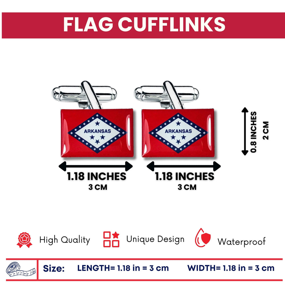 Cufflinks - State Flag - Arkansas - USA