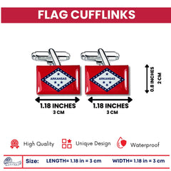 Cufflinks - State Flag - Arkansas - USA