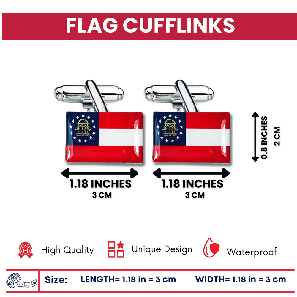 Cufflinks - State Flag - Georgia - USA