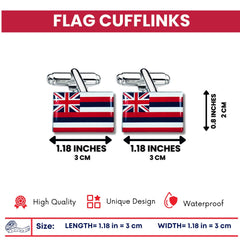 Cufflinks - State Flag - Hawaii - USA