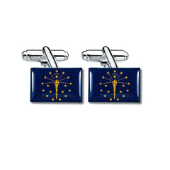 Cufflinks - State Flag Indiana - USA