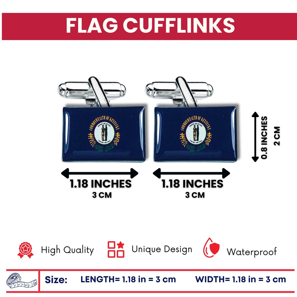 Cufflinks - State Flag Kentucky - USA