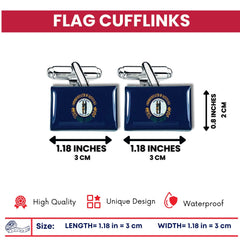 Cufflinks - State Flag Kentucky - USA