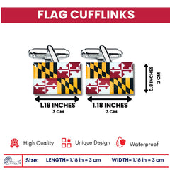 Cufflinks - State Flag Maryland - USA