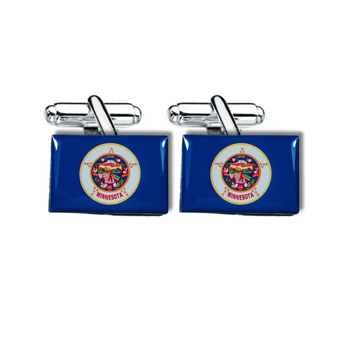 Cufflinks - State Flag Minnesota - USA