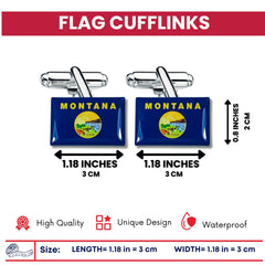 Cufflinks - State Flag Montana - USA