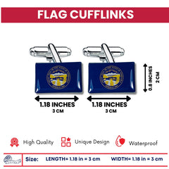 Cufflinks - State Flag Nebraska - USA