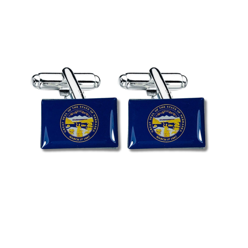 Cufflinks - State Flag Nebraska - USA