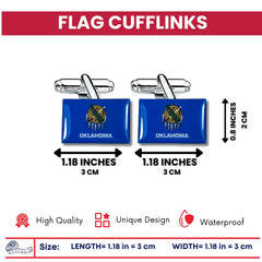 Cufflinks - State Flag Oklahoma - USA