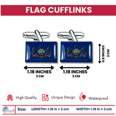 Cufflinks - State Flag Pennsylvania - USA