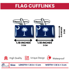 Cufflinks - State Flag South Carolina - USA