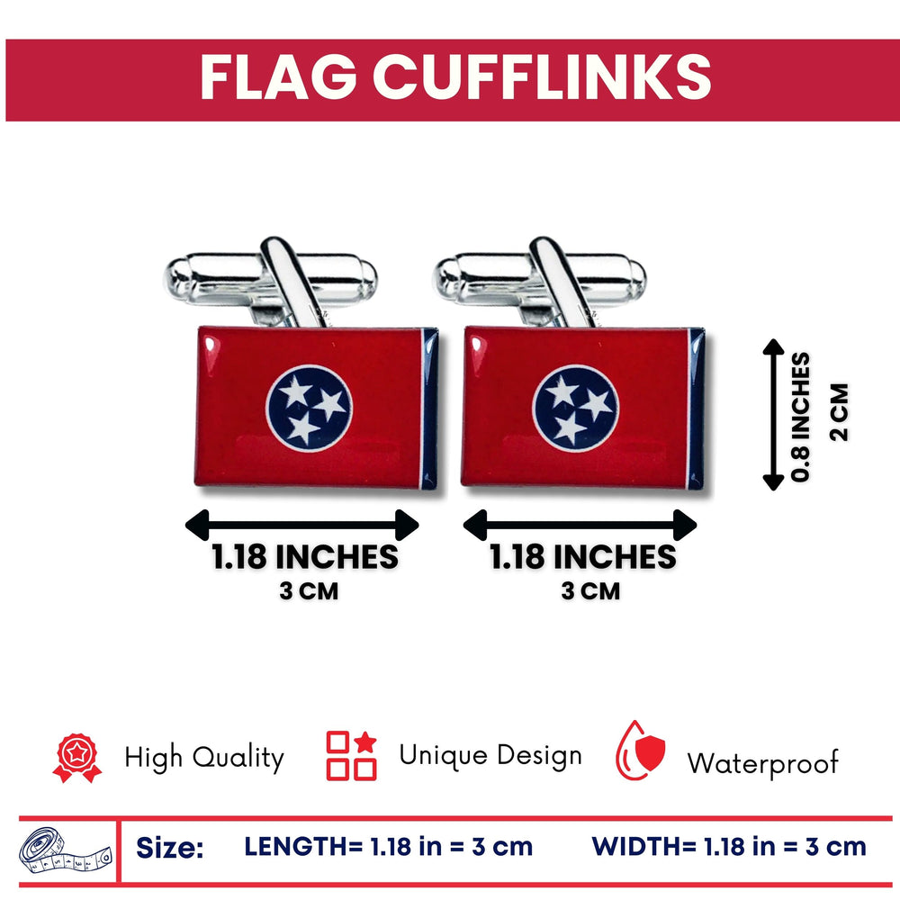 Cufflinks - State Flag Tennessee - USA