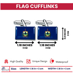 Cufflinks - State Flag Vermont - USA