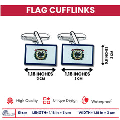 Cufflinks - State Flag West Virginia - USA