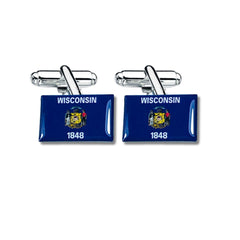 Cufflinks - State Flag Wisconsin - USA