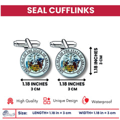 Cufflinks - State Seal Arkansas - USA