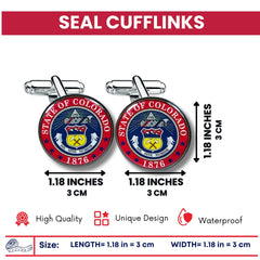 Cufflinks - State Seal Colorado - USA
