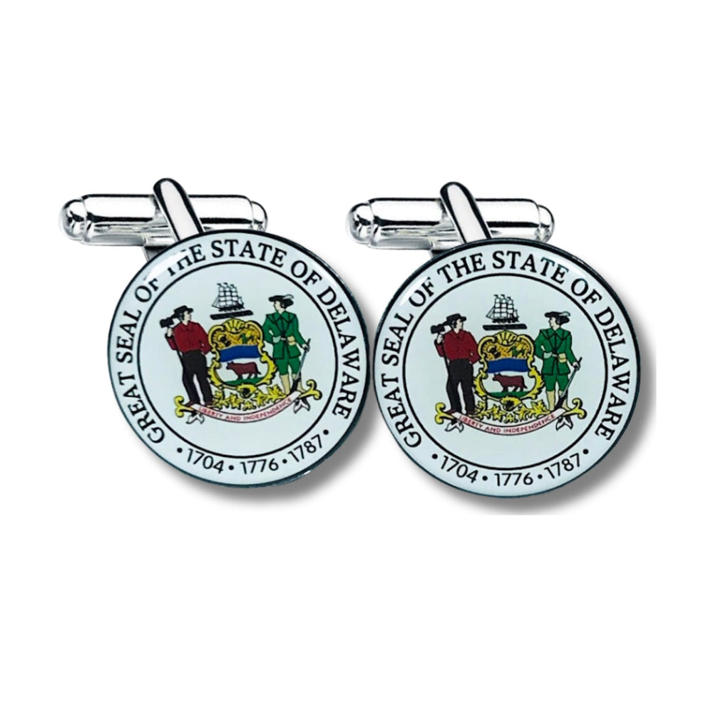 Cufflinks - State Seal Delaware - USA