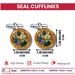 Cufflinks - State Seal Florida - USA