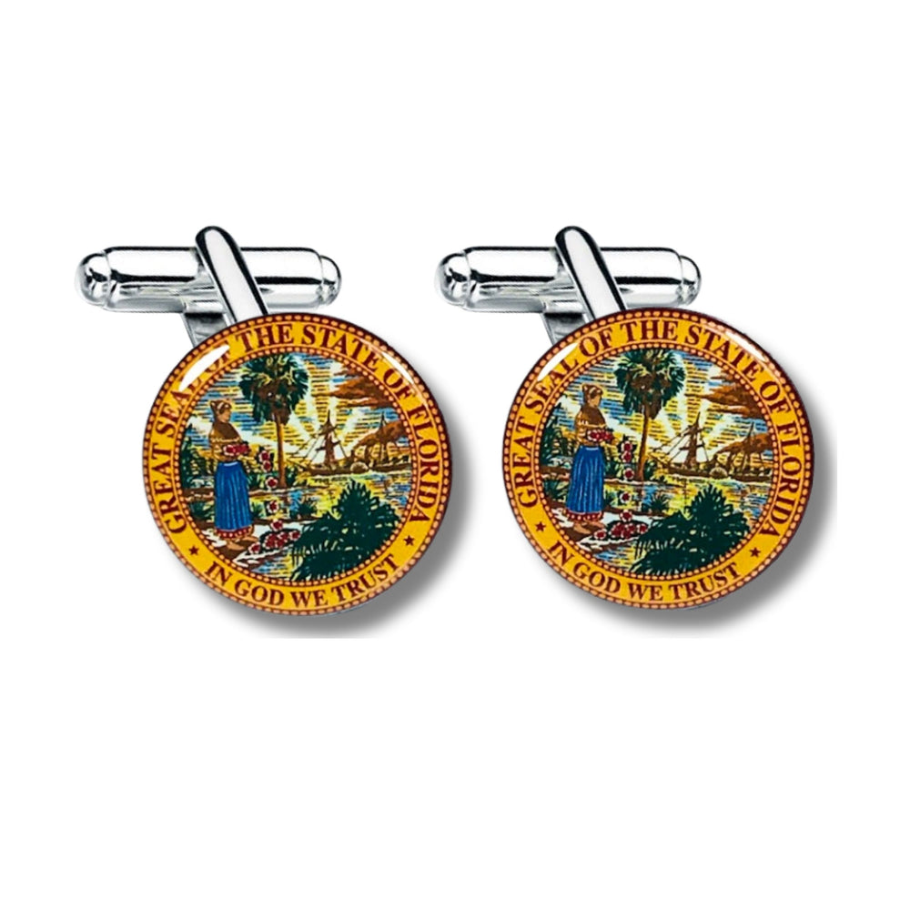 Cufflinks - State Seal Florida - USA