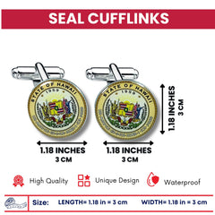 Cufflinks - State Seal Hawaii - USA