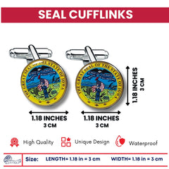 Cufflinks - State Seal Iowa - USA