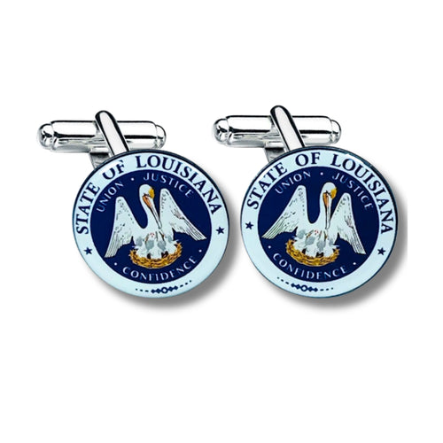 Cufflinks - State Seal Louisiana - USA