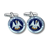 Cufflinks - State Seal Louisiana - USA