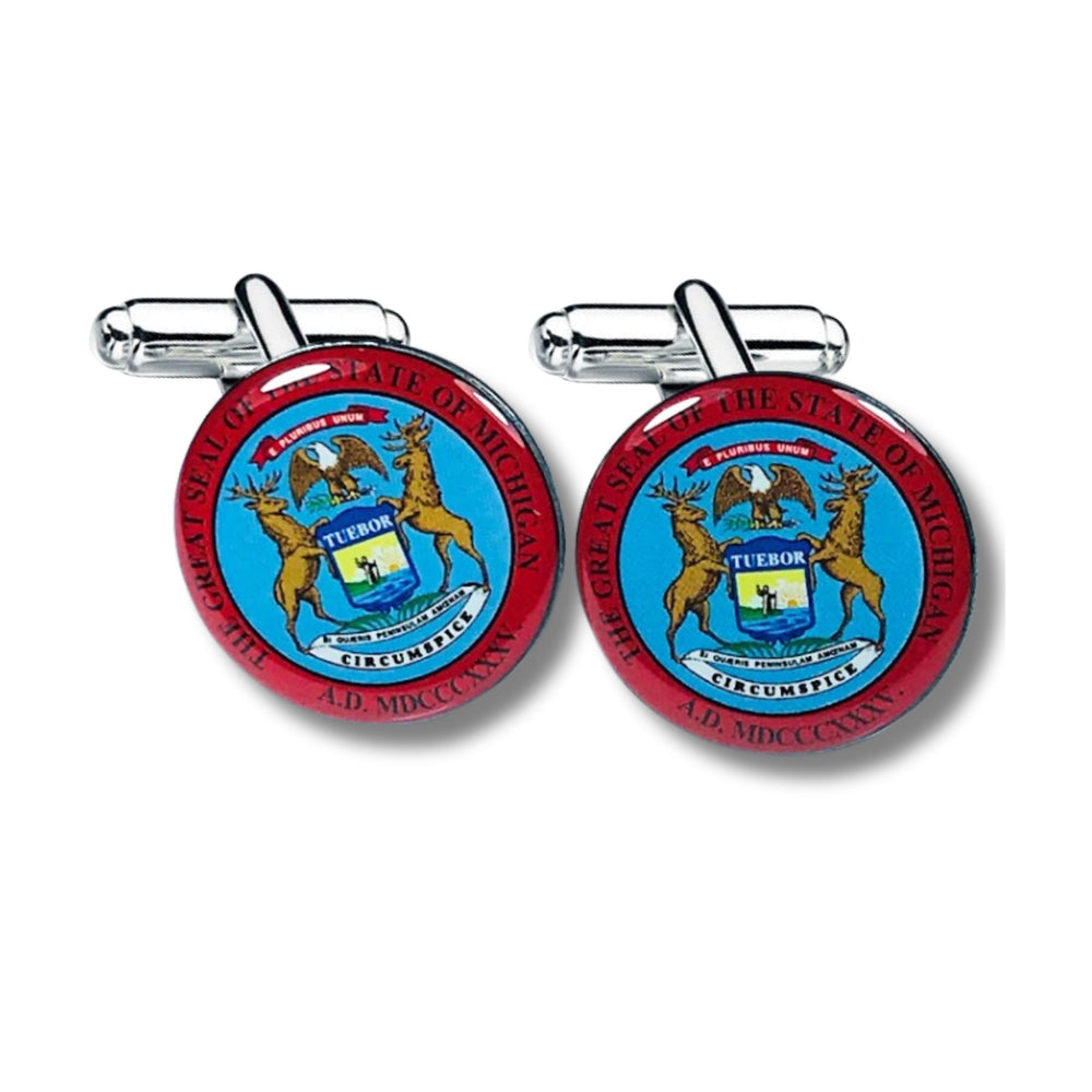 Cufflinks - State Seal Michigan - USA