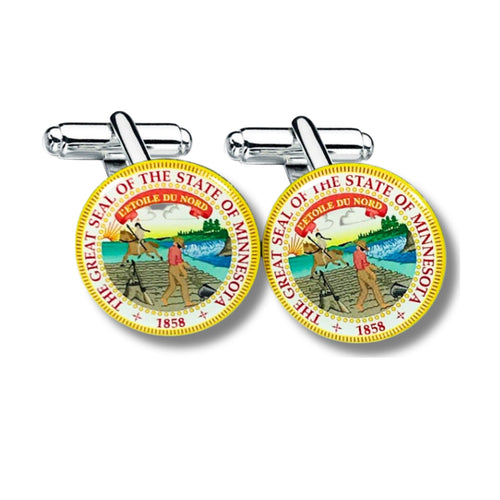 Cufflinks - State Seal Minnesota - USA