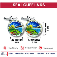 Cufflinks - State Seal Montana - USA