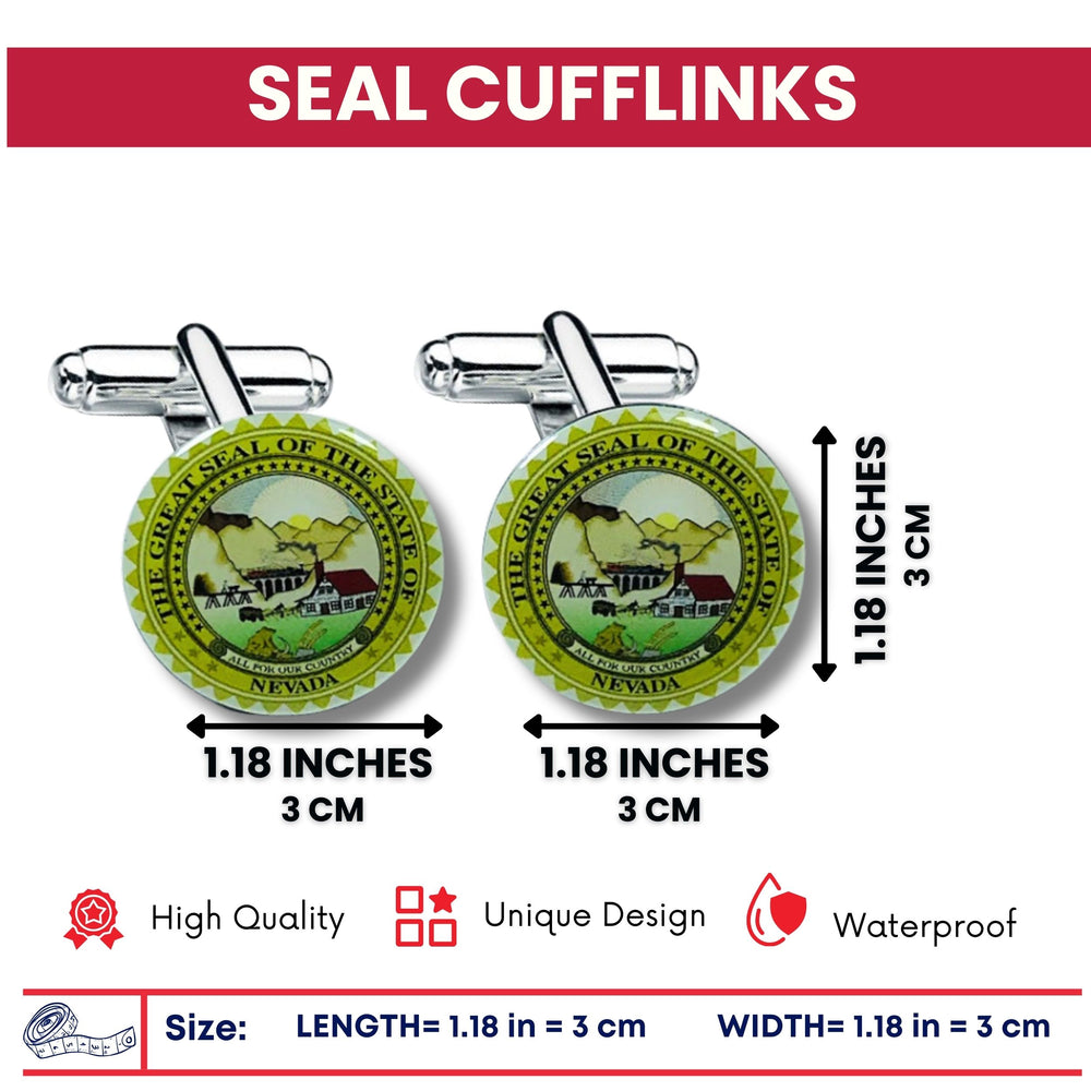 Cufflinks - State Seal Nevada - USA