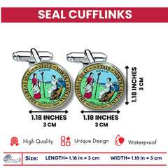Cufflinks - State Seal North Carolina - USA