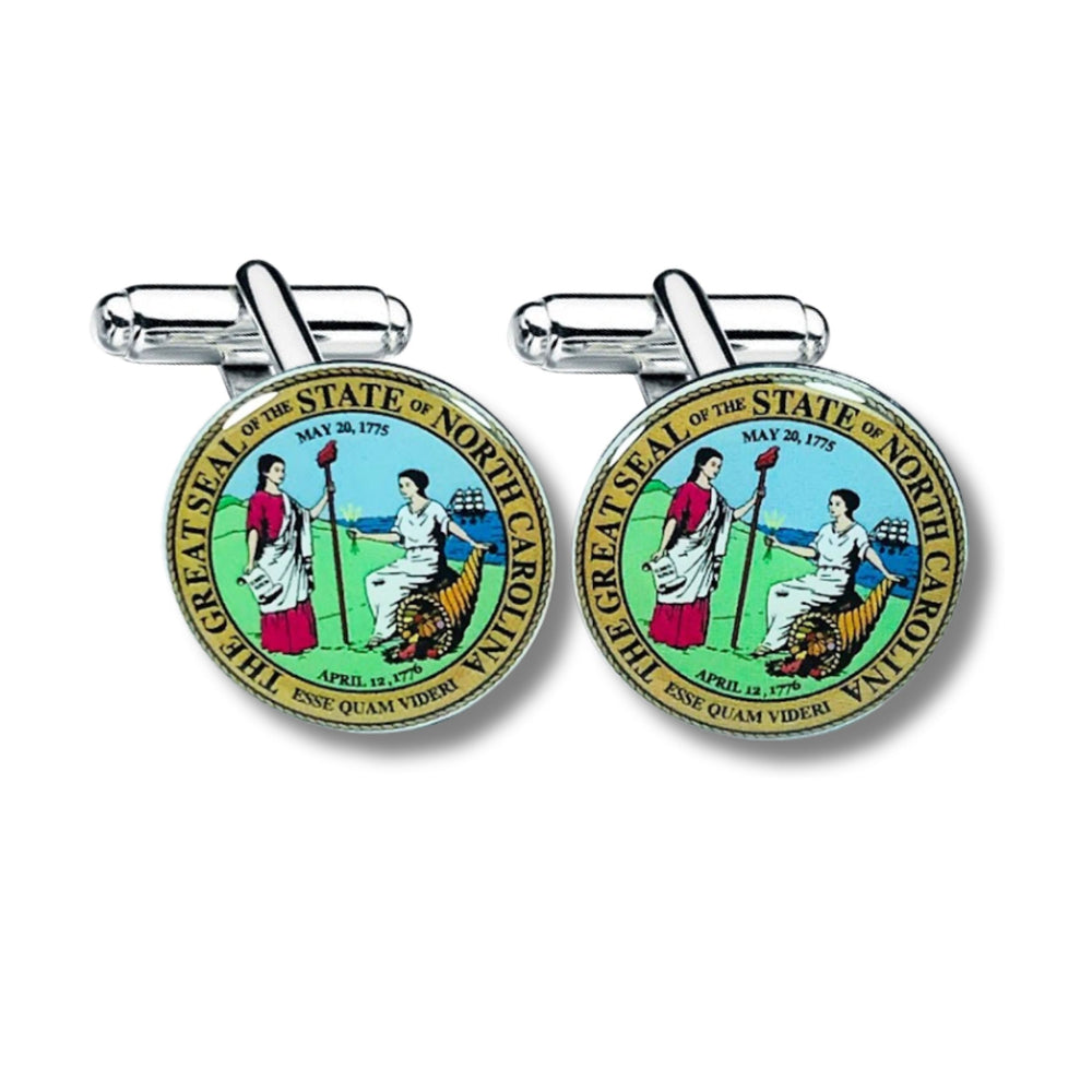 Cufflinks - State Seal North Carolina - USA