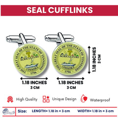 Cufflinks - State Seal Tennessee - USA