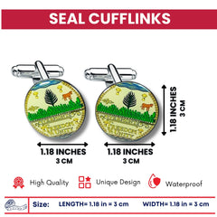 Cufflinks - State Seal Vermont - USA