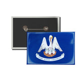 Horizontal Button - State Flag Louisiana - USA