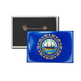 Horizontal Button - State Flag New Hampshire - USA