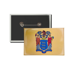 Horizontal Button - State Flag New Jersey - USA