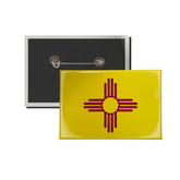 Horizontal Button - State Flag New Mexico - USA