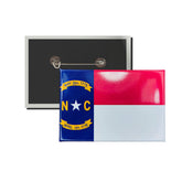 Horizontal Button - State Flag North Carolina - USA