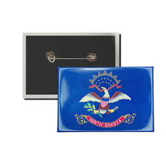 Horizontal Button - State Flag North Dakota - USA