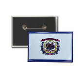 Horizontal Button - State Flag West Virginia - USA