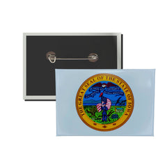 Horizontal Button - State Seal Iowa - USA