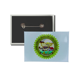 Horizontal Button - State Seal Nevada - USA